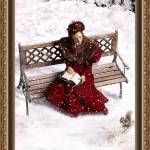 Девушка в зимнем саду с книгой