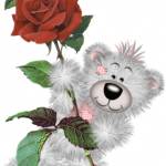Мишка Тедди с розой